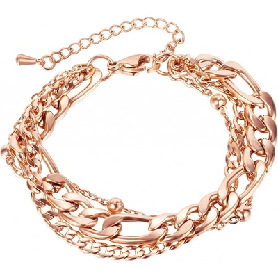 Šperky eshop trojitý z oceli v měděné barvě SP73.28