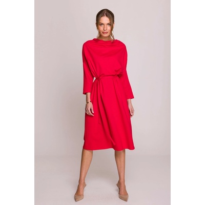 Stylove Oversize šaty z modalu červená