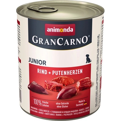 Animonda Gran Carno Original Junior hovädzie mäso a morčacie srdcia 800 g