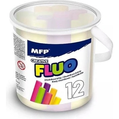 MFP křídy M chodníkové fluo kulaté 12ks mix barev kyblík – Zboží Dáma