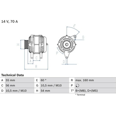 Alternátor BOSCH 0 986 044 210