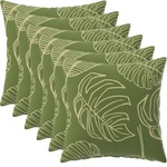 vidaXL Калъфка за възглавница 6 pcs HEERLEN Дизайн с листа 35 x 35 cm (908164)