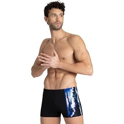 Arena Infinite Stripe Short Black/Neon Blue/Multi