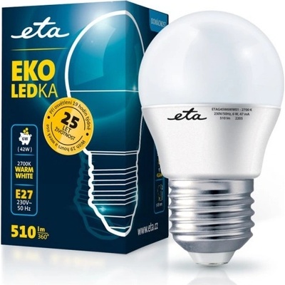 ETA EKO LEDka mini globe, 6W, E27, teplá biela