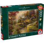 Schmidt Spiele Пъзел Schmidt от 1000 части - Къща край реката, Томас Кинкейд (58464)