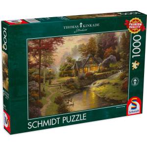 Schmidt Spiele Пъзел Schmidt от 1000 части - Къща край реката, Томас Кинкейд (58464)
