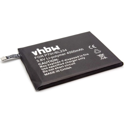 VHBW Батерия за Lenovo Vibe P1M / P70T, 4000 mAh (800109216)