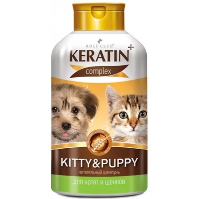 Екопром Шампоан Keratin+ Kitty Puppy - нежно почиства чувствителната кожа и козина на малките кученца и коткенца - 400 мл, Русия R506