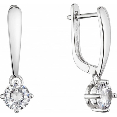Evolution Group Pôvabné strieborné náušnice s čírym zirkónom 11452.1