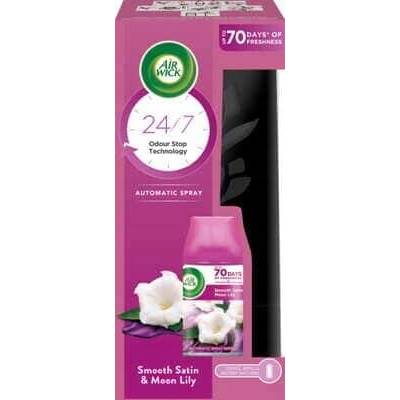Air Wick Freshmatic komplet Měsíční lilie obalený saténem 250 ml