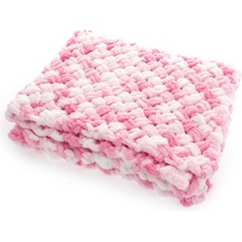 Elsie Puffy color deka teplá pletená ružová