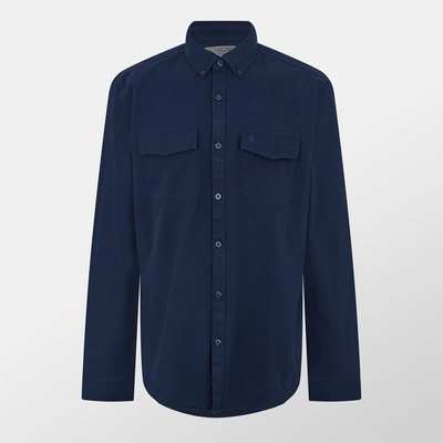 Original Penguin Риза с дълъг ръкав Original Penguin Men's Long Sleeve Twill Overshirt - Yale