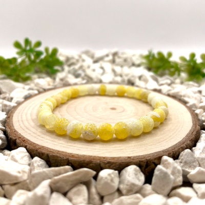 Certom Minerální náramek žlutý matný achát – optimismus a energie 0202