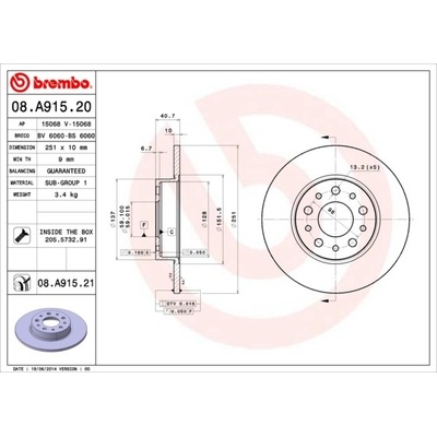 BREMBO 08.A915.21