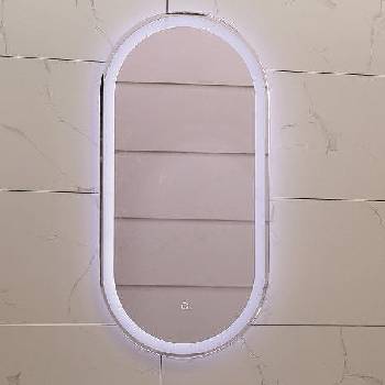 Inter Ceramic Овално led огледало с нагревател против изпотяване, предно и задно осветление, 40/80 см (icl 1492)