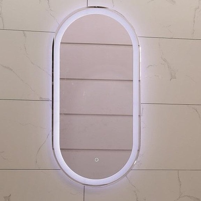 Inter Ceramic Овално led огледало с нагревател против изпотяване, предно и задно осветление, 40/80 см (icl 1492)