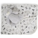 Cangaroo Бебешко одеяло 90/75 cm с играчка Grey bear