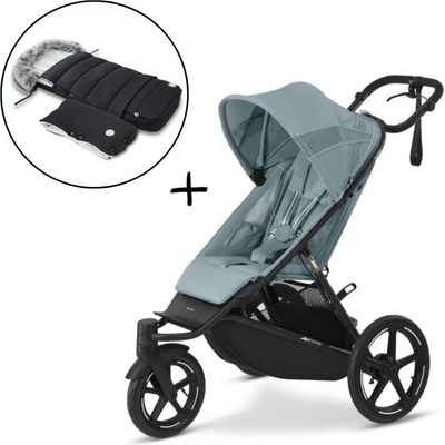 Cybex Avi Spin Stormy Blue 2024 + fusak a rukávnik JOMK Northern Black