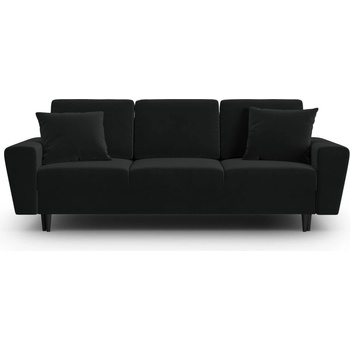 Cosmopolitan Design Черен кадифен разтегателен диван с място за съхранение 235 cm Kyoto - Cosmopolitan Design (COS_3SF_2_F1_KYOTO10)