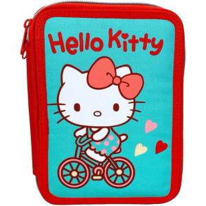 Hello Kitty Ученически несесер със съдържание и две отделения Hello Kitty Sweetheart (335-74100)