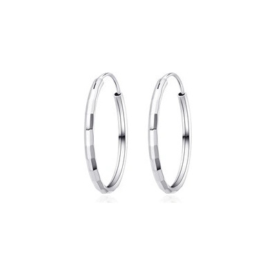 Nubis Drobné stříbrné náušnice kruhy 16 mm - NB-3042-16