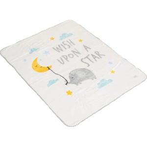 Cangaroo Бебешко одеяло Cangaroo - Softy Wish a upon a star, 110 х 140 cm, бяло (111868) - ozone