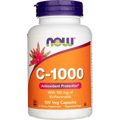 Now Foods Vitamín C 1000 mg Bioflavonoidy a Rutin 100 veg kapsúl
