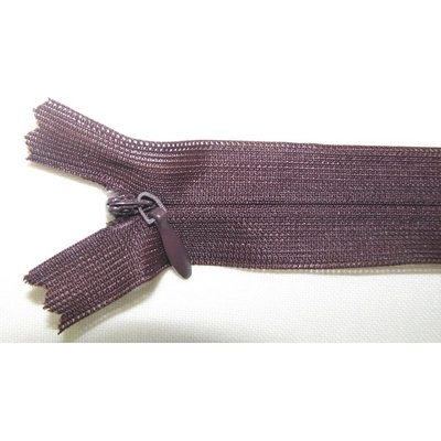 Zips krytý nedeliteľný 16cm tmavo hnedý
