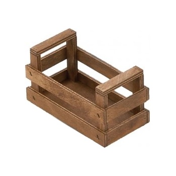 Bisetti Дървен панер тип "Касета" 12x6xh7cm ВЕНГЕ (27101T) (014396)