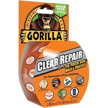 Gorilla Tape Crystal Clear Repair Vodeodolná čistá opravná páska 8,2 m x 48 mm kryšťalovo čistá