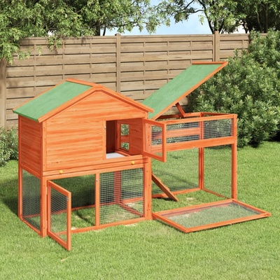 vidaXL Králíkárna 185,5 x 60,5 x 109,5 cm masivní jedlové dřevo