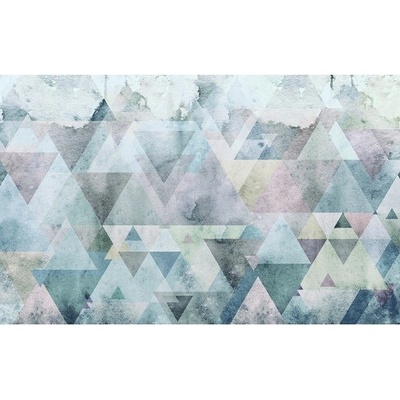 Komar Vliesová fototapeta Triangles Blue rozměry 400 x 250 cm