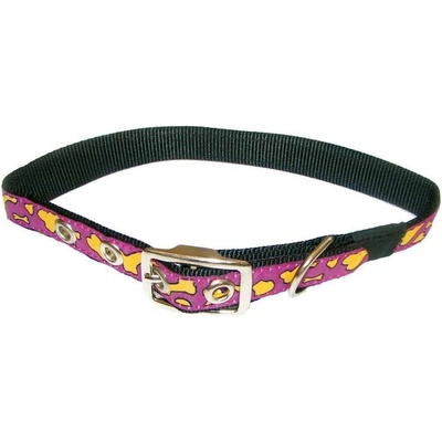 Magnum Obojek nylon s látkou a kostí