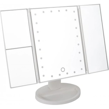 IMPALA Cosmetics Огледало за гримиране с 24 led светлини, разгъващо се 034b