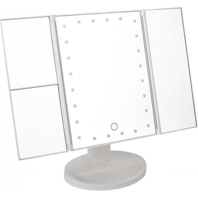 IMPALA Cosmetics Огледало за гримиране с 24 led светлини, разгъващо се 034b