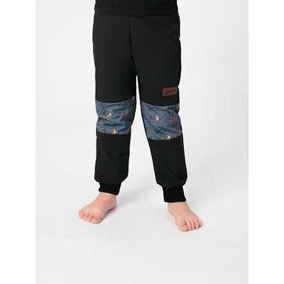 Dětské softshellové kalhoty Promaledobrodruhy bez zateplení black grey