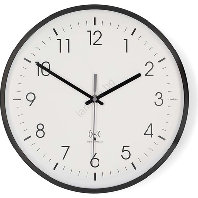 Nedis CLWA6226BK - Стенен часовник Ø 30, 5 см 1xAA черен (NE0812)