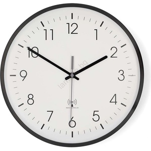 Nedis CLWA6226BK - Стенен часовник Ø 30, 5 см 1xAA черен (NE0812)