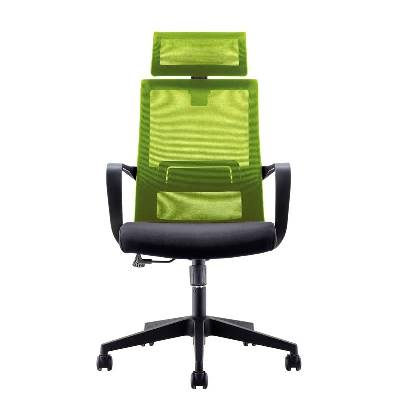 Директорски стол RFG Smart HB, дамаска и меш, Tilt механизъм, до 120 kg, черна седалка, зелена облегалка