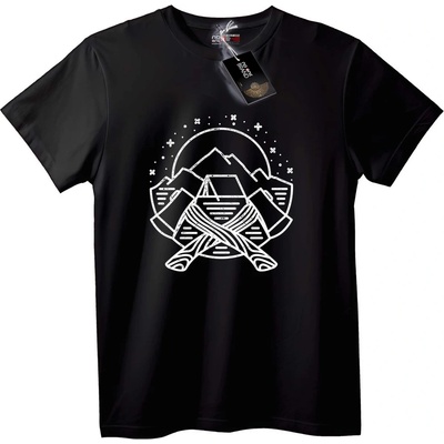 NOONEBRAND Тениска Планински Лагерен Огън - XS, Black
