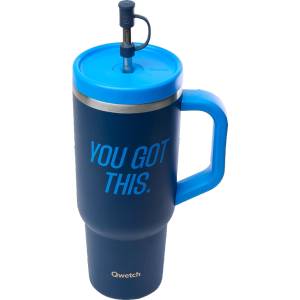 Qwetch Travel cup isotherme inox - Level up - 900ml - Midnight blue