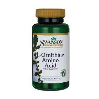 Swanson Незаменима аминокиселина, L-Ornithine Amino Acid 500mg. / 60 Vcaps, 4330