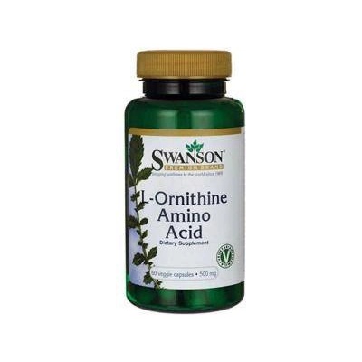 Swanson Незаменима аминокиселина, L-Ornithine Amino Acid 500mg. / 60 Vcaps, 4330
