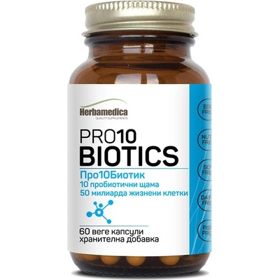 Herbamedica Pro10 Biotics, 60 капсули, Herbamedica