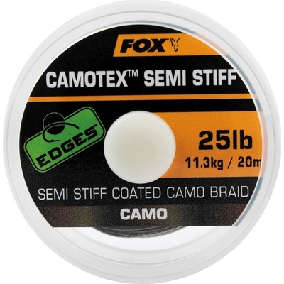 Fox šňůra Edges Camotex Semi Stiff Camo 20m 9,1kg 20lb