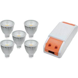 ELMARK КОМПЛЕКТ led ДРАЙВЕР 36w+ 5x led3 5w 4000k mr16 (99set5led572)