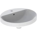 Geberit Variform овална полувградена мивка с преливник 50x45 см (500.713.01.2)