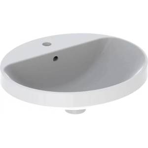 Geberit Variform овална полувградена мивка с преливник 50x45 см (500.713.01.2)