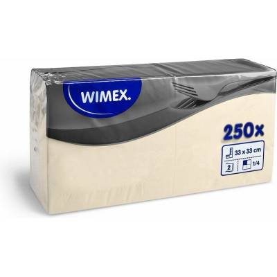 Wimex ubrousky 2V béžové 250ks 33x33cm