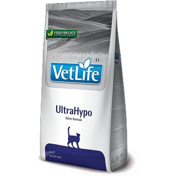 Farmina Vet Life UltraHypo - пълноценна диетична храна за котки с хиперчувствителност към определени хранителни съставки или с храносмилателни проблеми